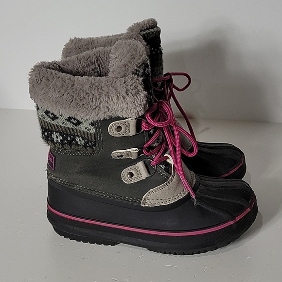 London Fog Girls Tottenham Duck Boots Winter Snow - Picture 1 of 10
